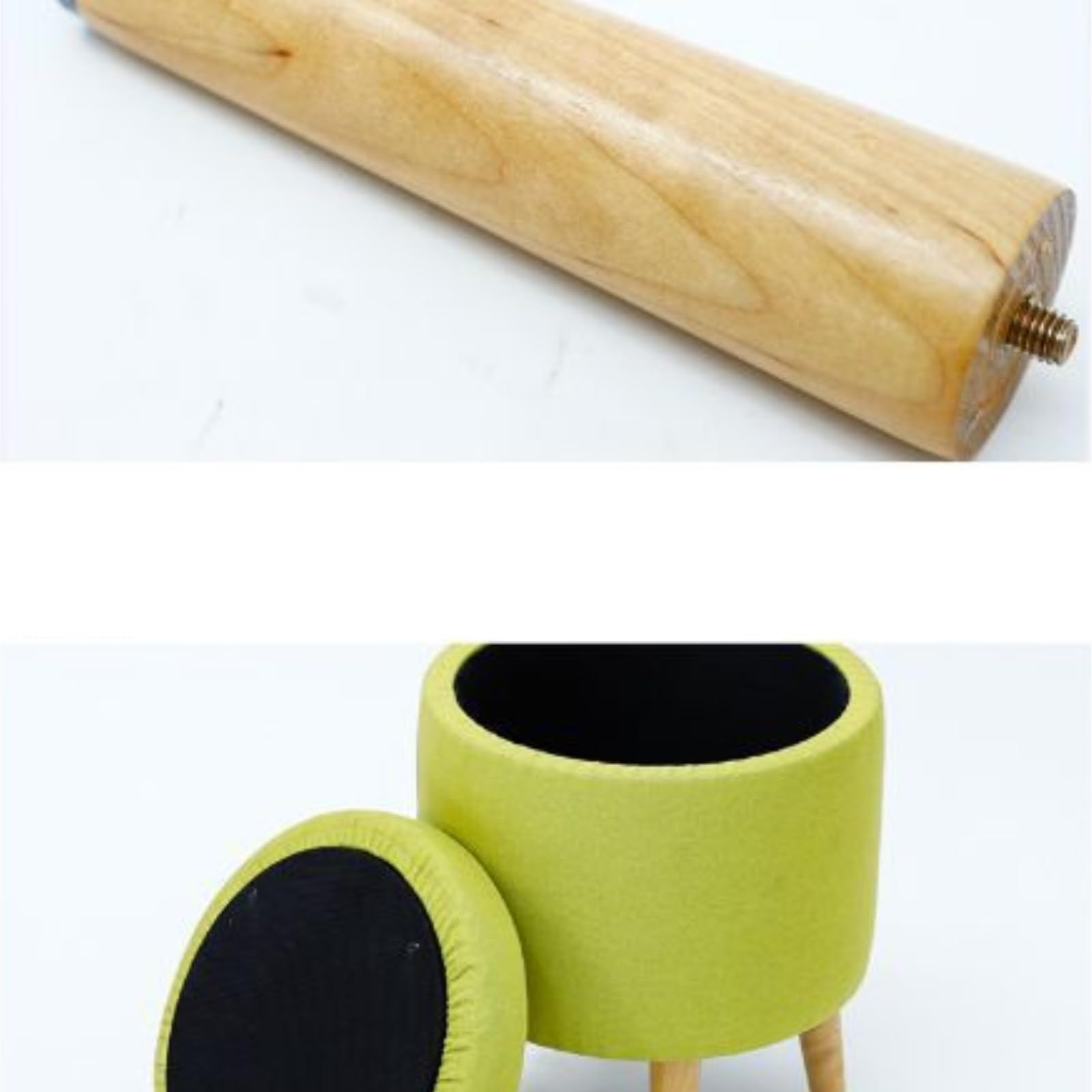 Ottomana Salón Reposapiés con Tapa Extraíble, Asiento Acolchado Espacio Oculto Y Patas De Madera Asiento Extra(Blue)