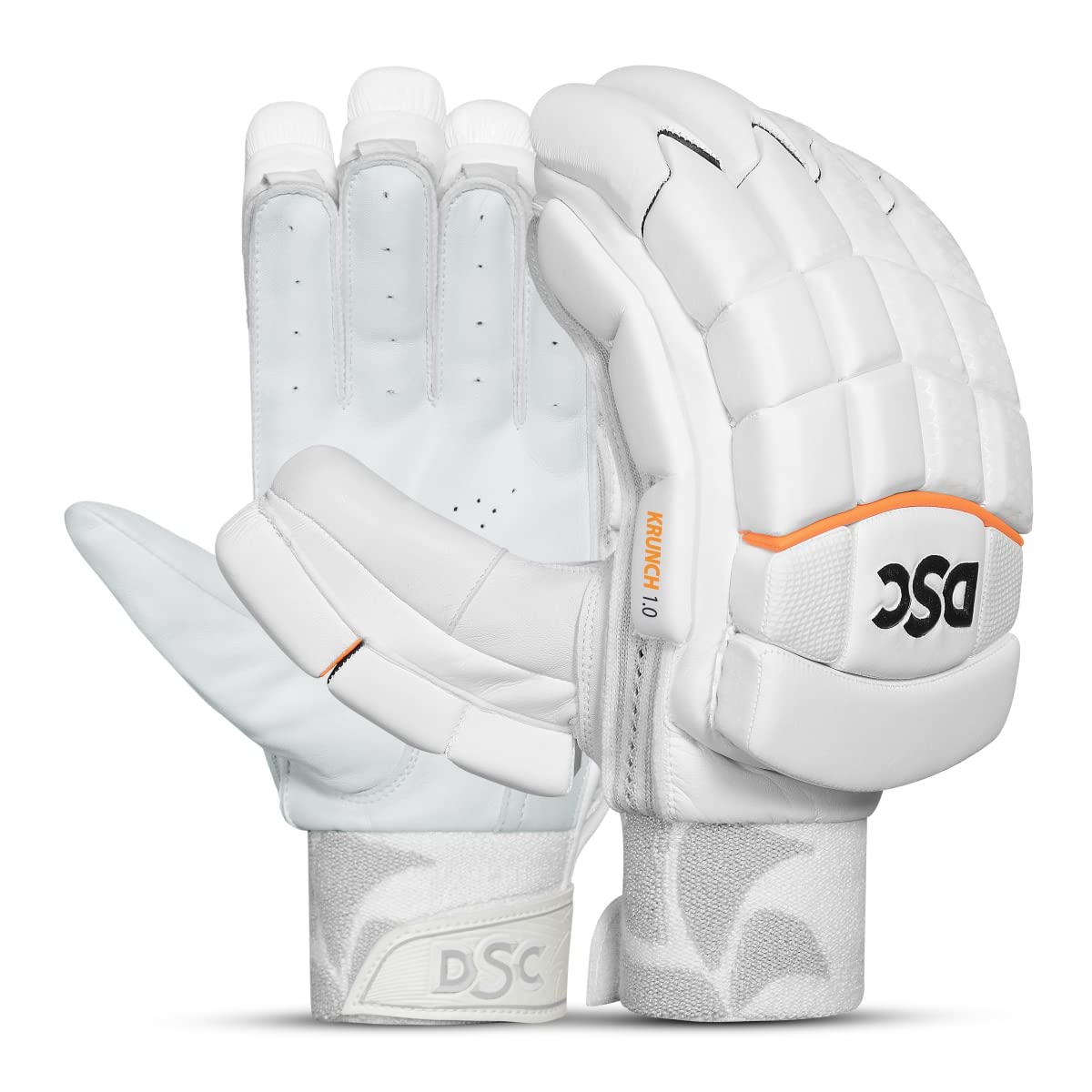 DSC Krunch 1.0 Batting Gloves for Mens, Size-Mens, Right Hand, White Orange-picture-16