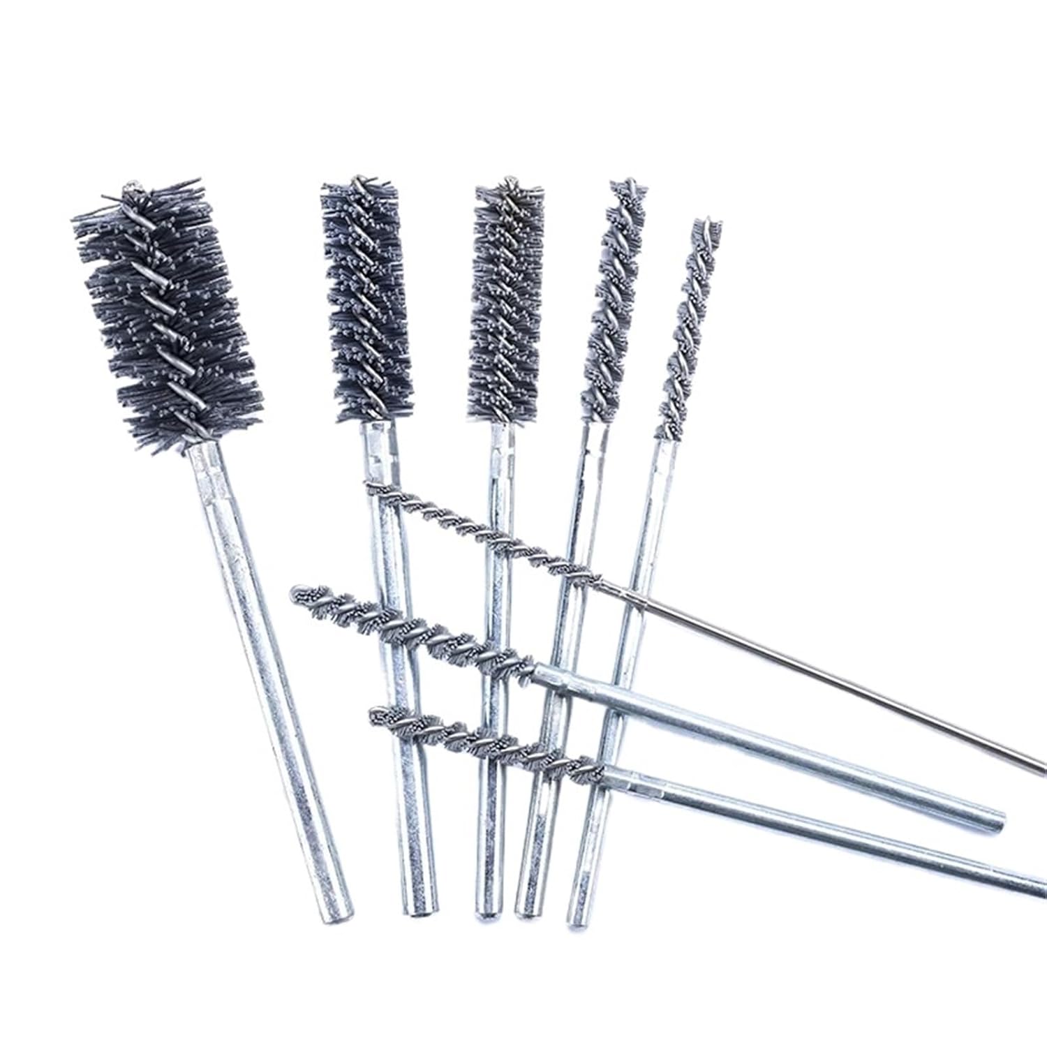 Abrasive Nylon Wire Brushes Silicon Carbide Diameter 1.5-60mm 800Grits Drill Power Tool Pipe Cleaning Deburring Brush Manually(Grit800 Dia2mm)