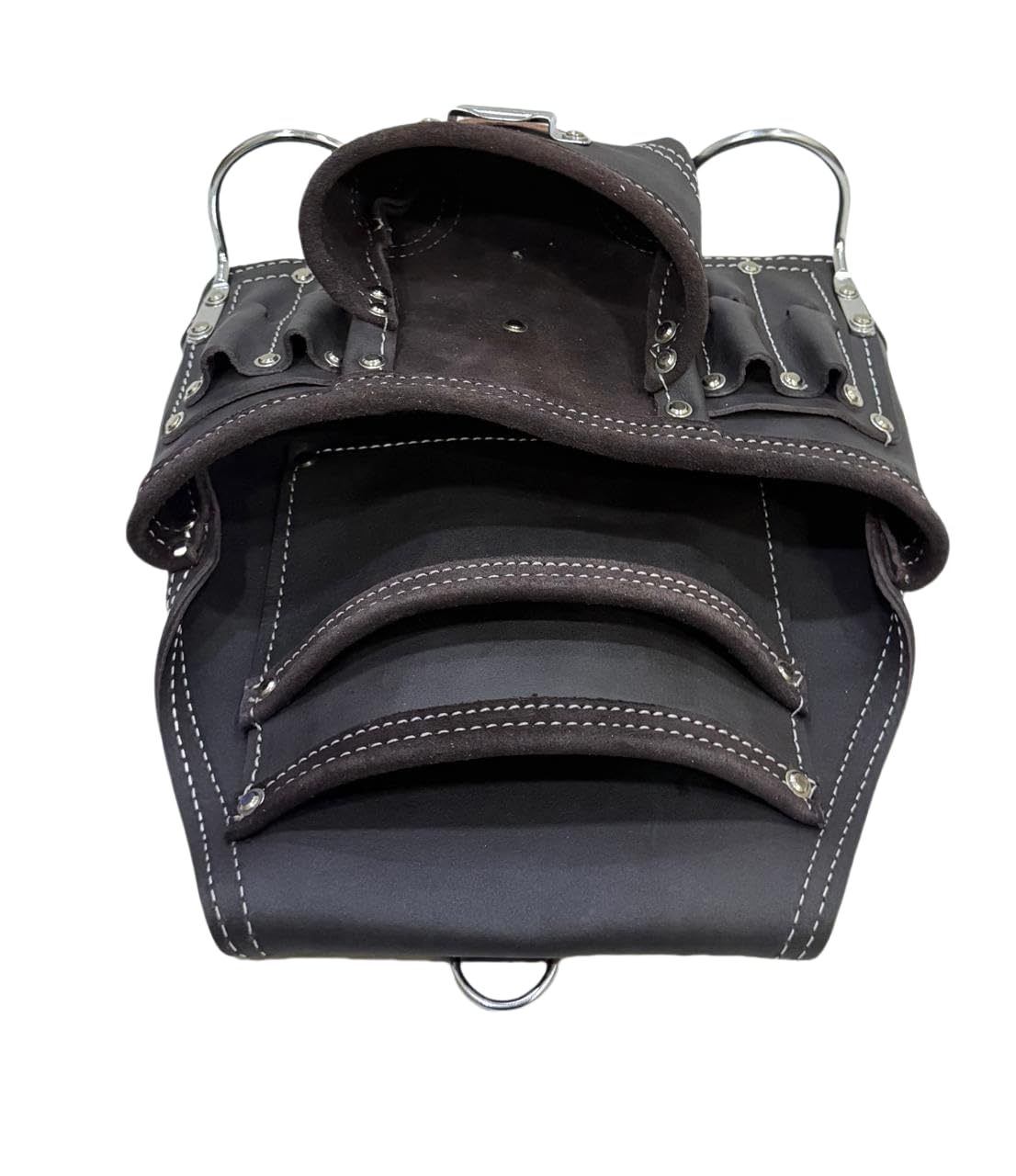 Zeluga 20-111 10 Pocket Rigger - Bolsa de herramientas de cuero resistente, curtido al aceite