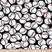 Simply Packed Baseball Fleece White/Black/Red Fabric By The Yard