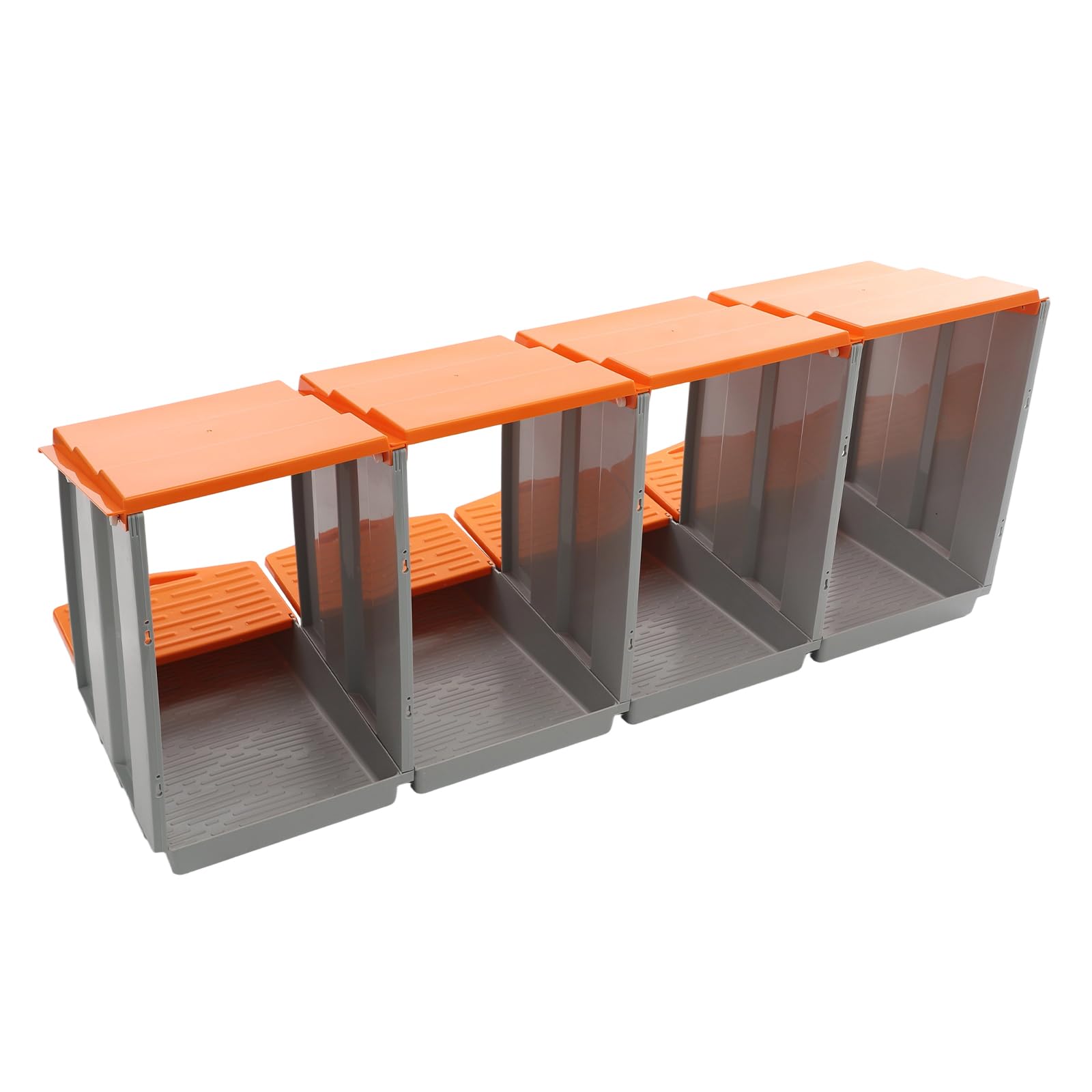 Nido per polli con 4 scomparti, contenitore per galline con raccolta uova, scatola per galline, nido di pollo, con fori di ventilazione per la circolazione dell'aria, nido di rotolamento in plastica