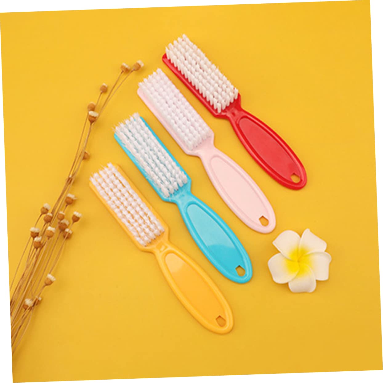 Spazzole per Unghie Facile da Trasportare Leggere in Plastica Set 24 Pezzi Colore Casuale Manico per Manicure la Pulizia delle Unghie in Viaggio