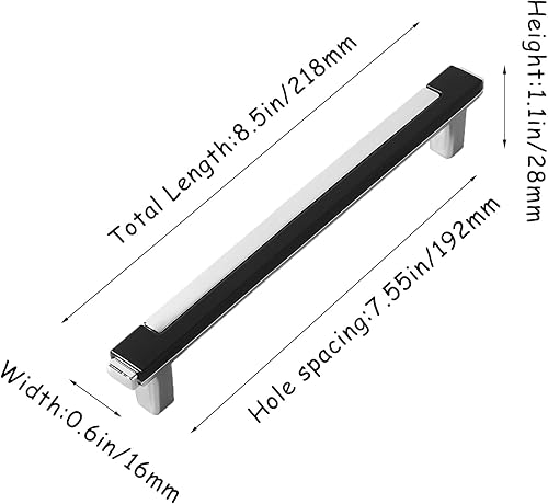 Miniatura 2 de Kcmwsy Paquete de 10 tiradores de gabinete en negro mate y dorado brillante, manijas de gabinete de cocina de aleación de zinc, tiradores cuadrados