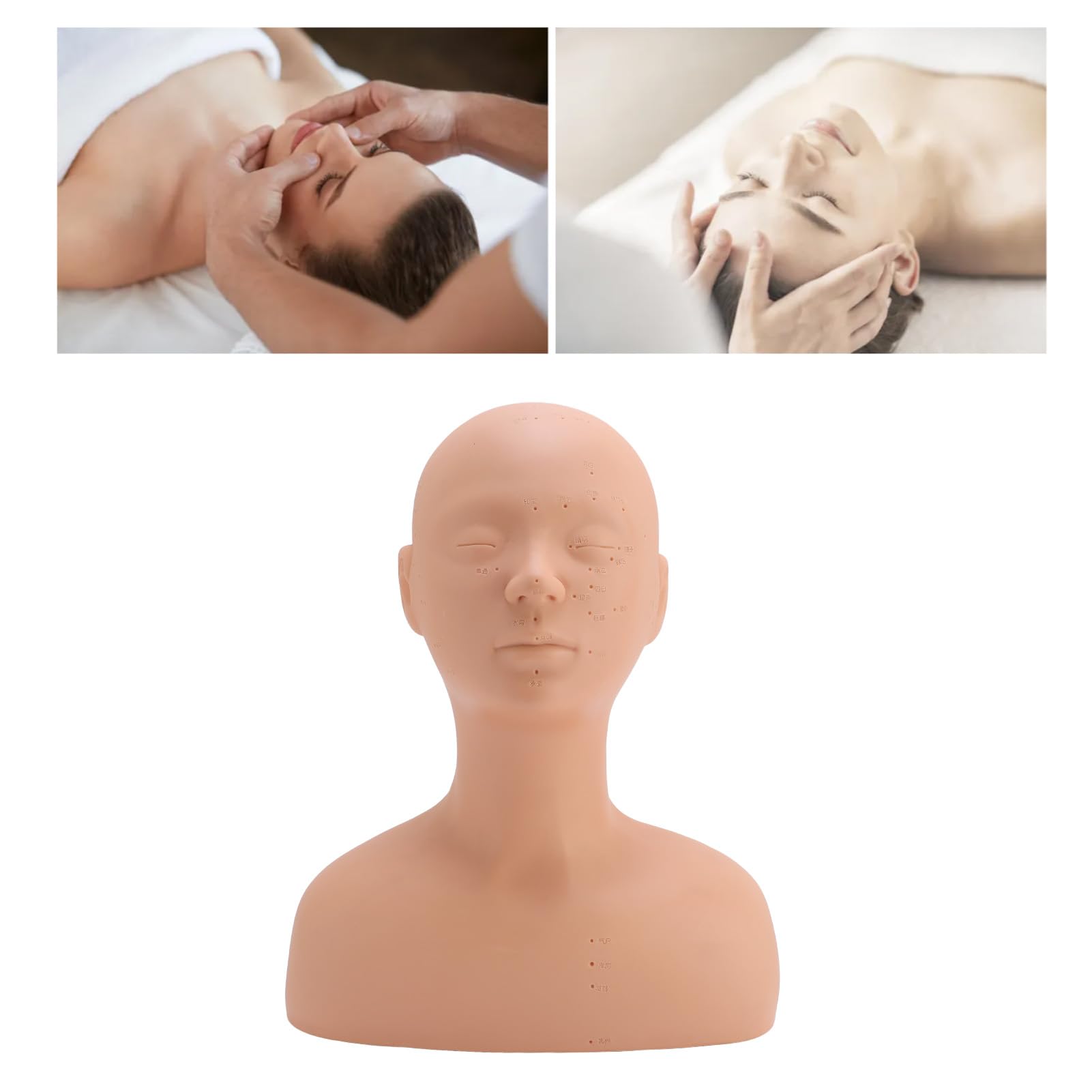 Kosmetik-Mannequin-Kopf mit Schulter, Ideal für Make-up-Hautpflege-Trainingsübungen
