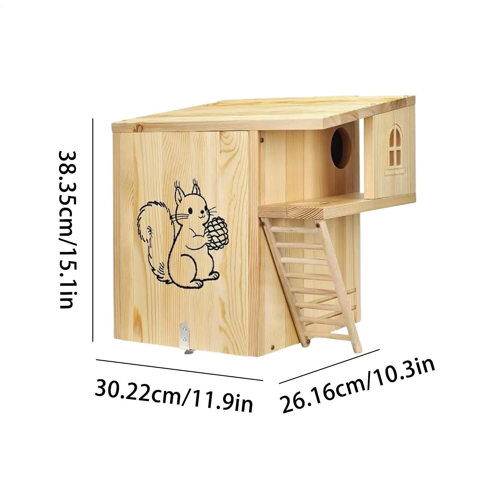Eichhörnchenhaus | Niststation Aus Holz | Eichhörnchenhaus Aus Holz | Zur Montage an Bäumen, im Garten, auf dem Deck, der Terrasse, dem Balkon, im Hinterhof sowie am