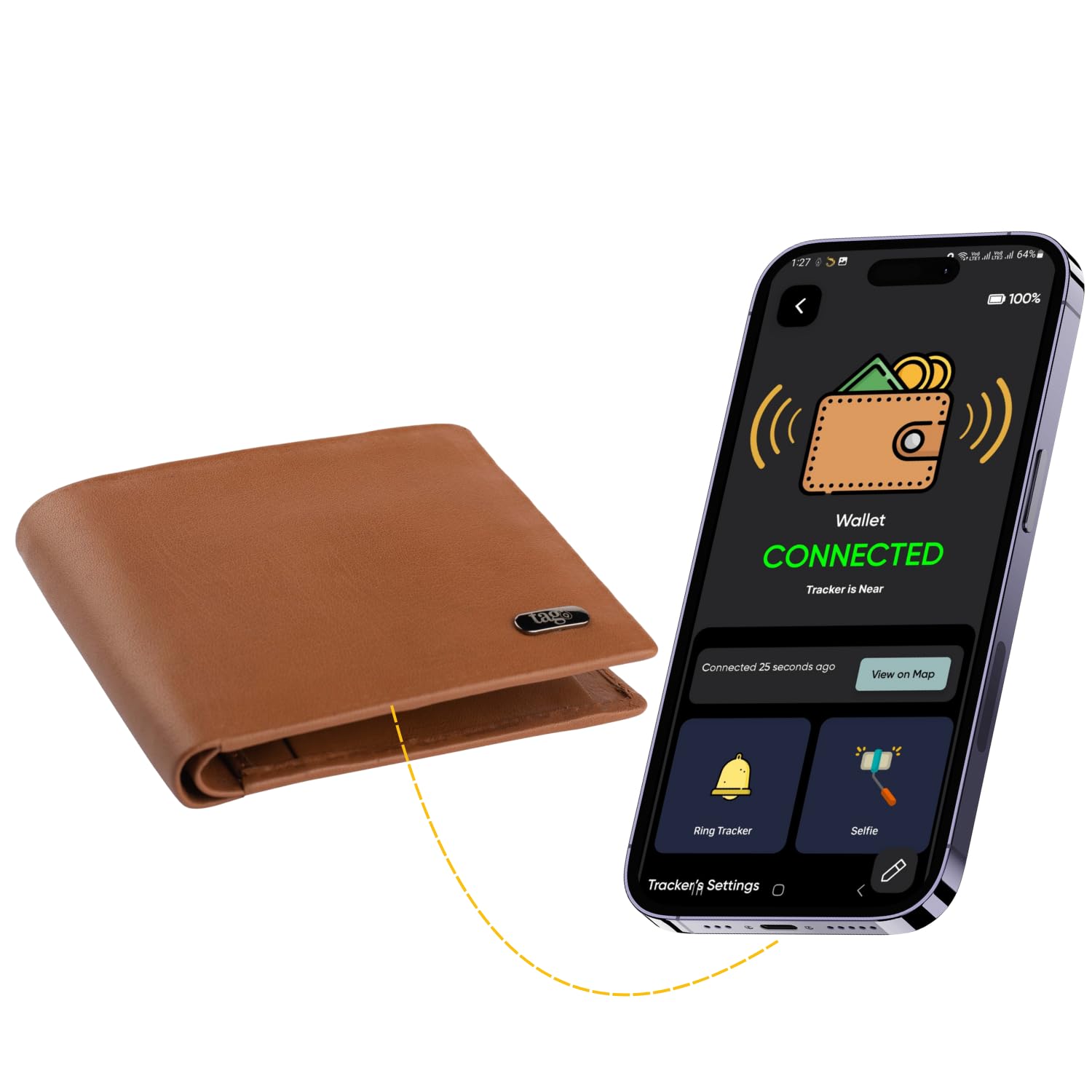 Dolphin Smart Wallet for Men and Women | Bluetooth Tracker, GPS Location, RFID Blocking | Elegant Handcrafted Leather Design, Premium stichless Bifold Wallet, Anti-Lost Slim Wallet-image-11