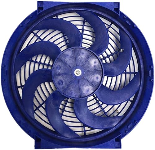Miniatura 8 de Upgr8 - Ventilador eléctrico universal de gran desempeño para enfriamiento de 12 V con kit de montaje del ventilador 12 pulgadas Rojo