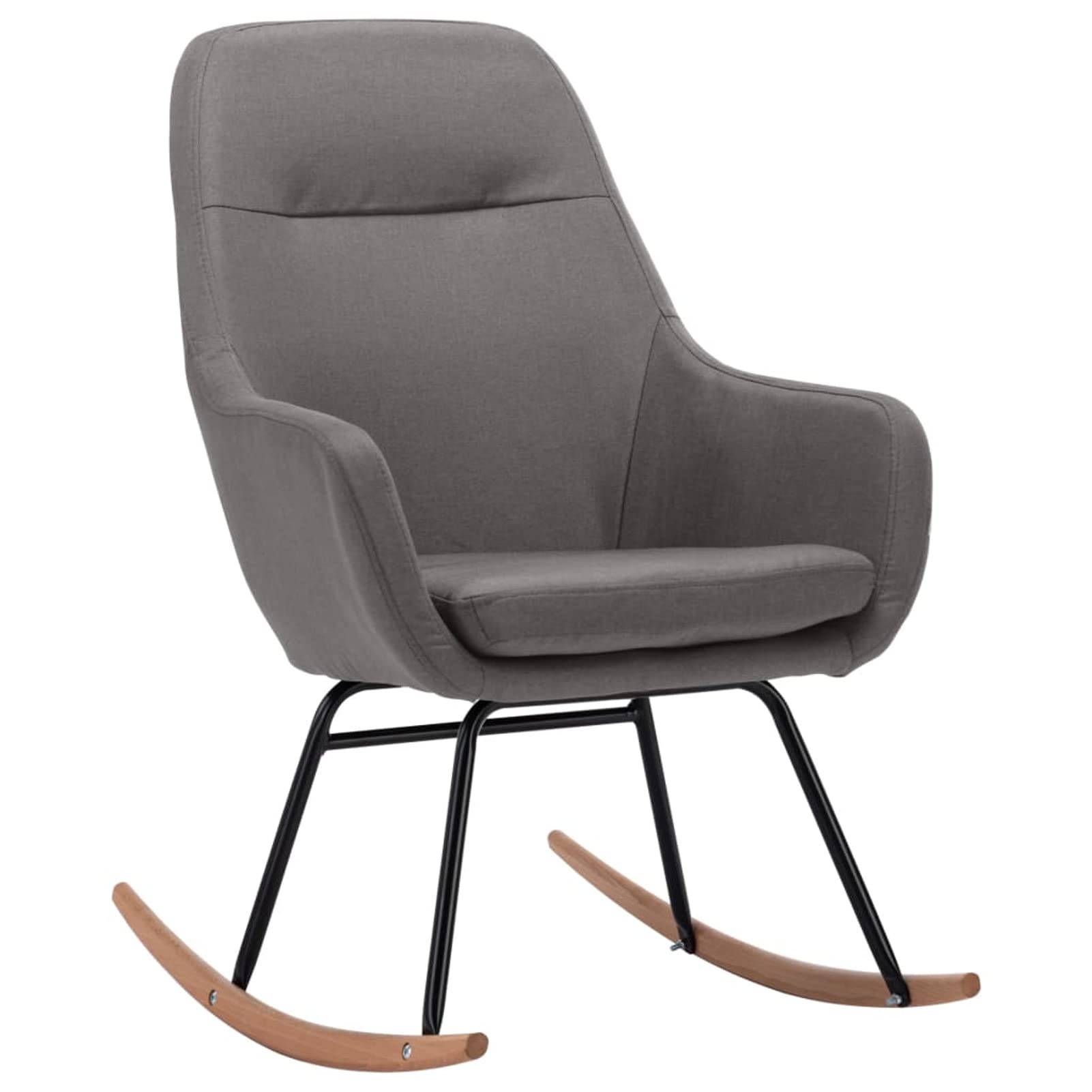 Homgoday Silla Mecedora de Tela Gris claroMecedoras sillón Mecedora sillones Comodos Sillon Relax butaca Lactancia Silla Lectura