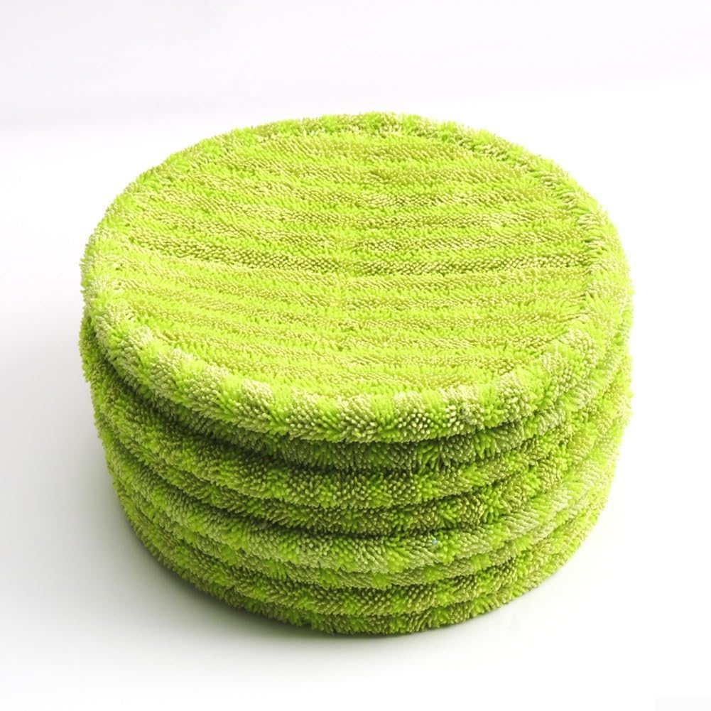 Chiffons de rechange pour balai électrique, tampons ronds de 16 cm, 6/12 pièces, solutions de nettoyage douces et lavables (6 pièces)