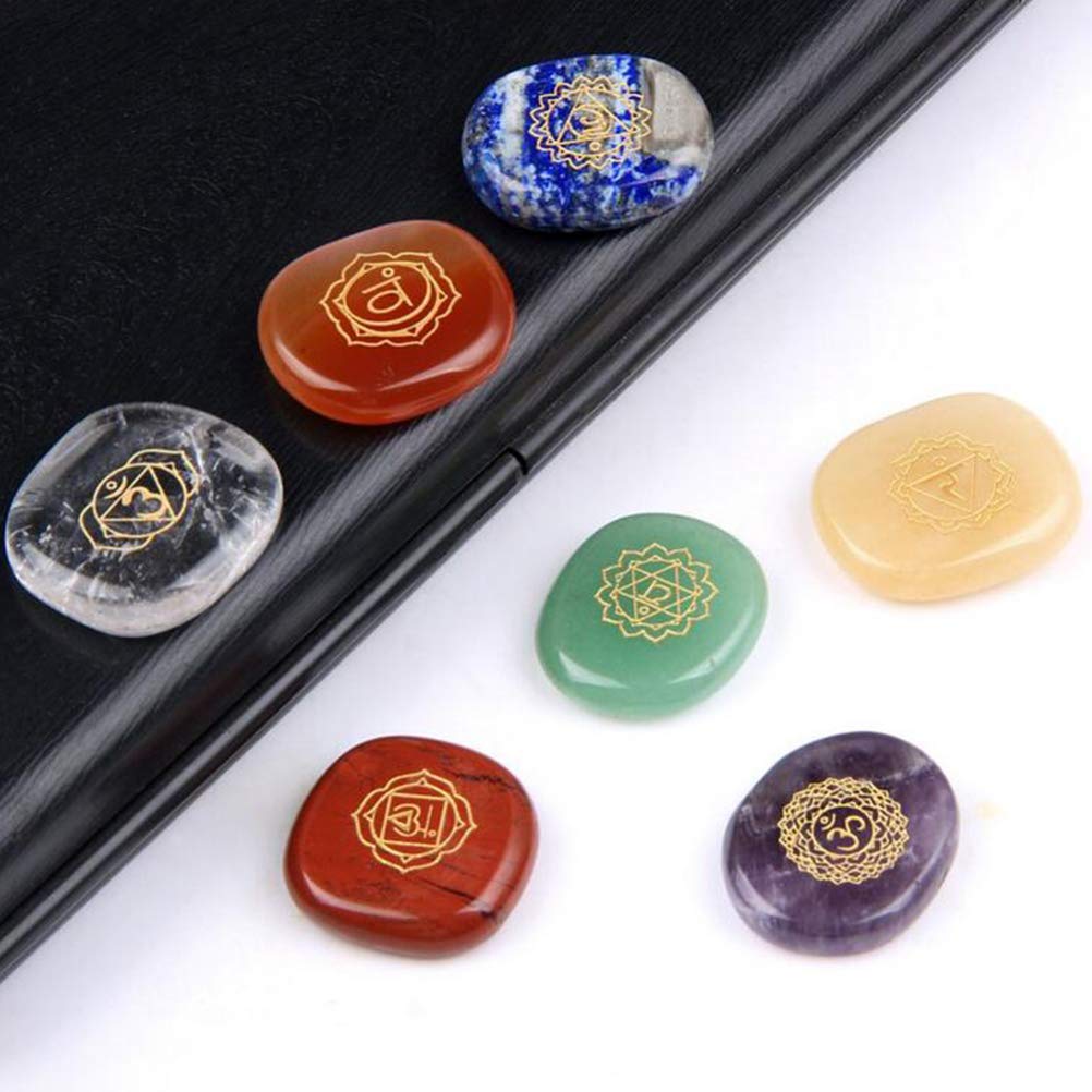Amazon.co.jp: (イスイ)YISHUI 7チャクラ 石セット 天然 パーム