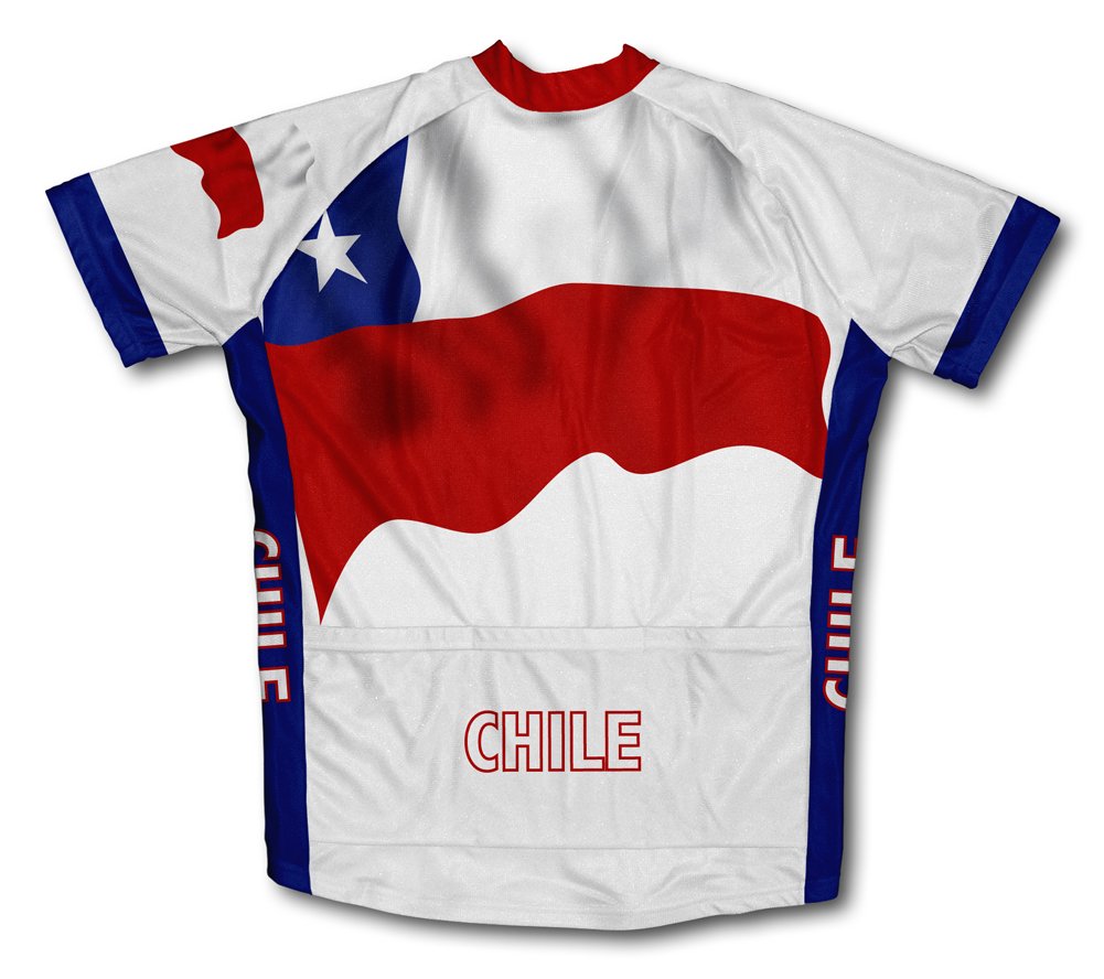 ScudoPro Chile Flag Short Sleeve Cycling Jersey for Women - Size 3XL