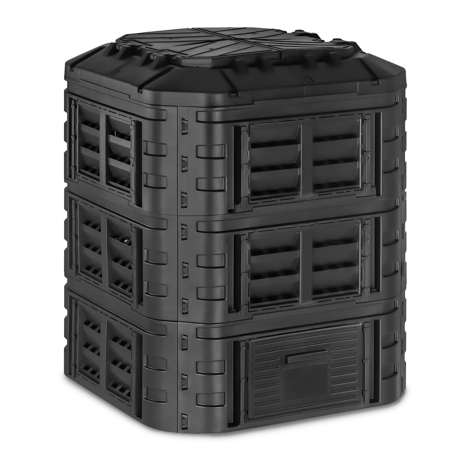 Compostiera da Giardino Composter per Giardinaggio HT-COMP-860 (860 l, Ancoraggio 11 cm, Polipropilene)