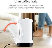Pro Breeze 2000W Kerámia Ventilátoros Fűtőtest Automatikus Lengéssel Fehér 6