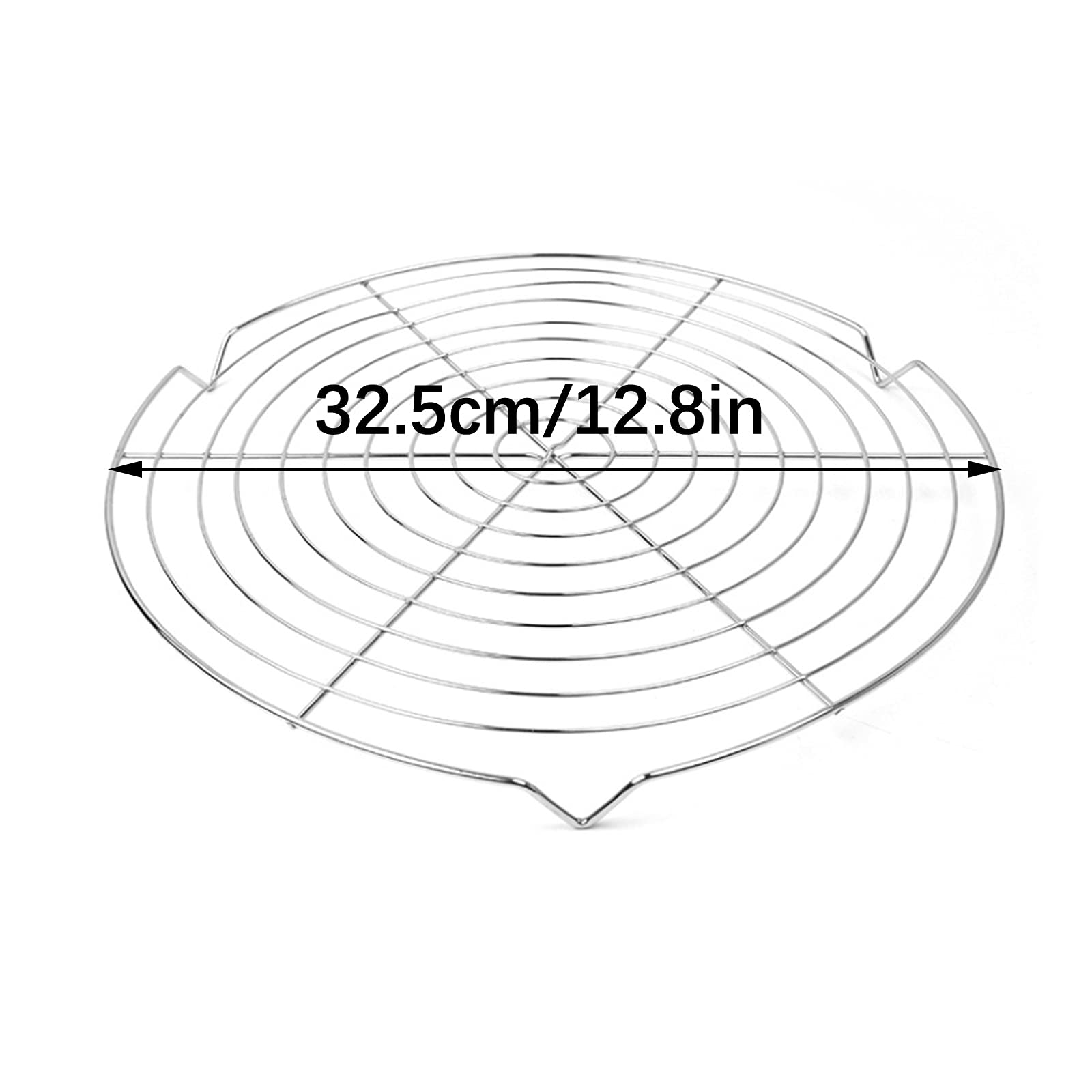 Grille de Refroidissement Ronde 2 Pièces pour Gâteau Argent