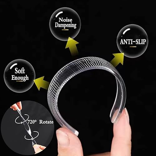 Miniatura 4 de Almohadillas para parachoques de cajones, pequeños parachoques para puertas de gabinete, puntos de armario, pies de goma transparente autoadhesivos