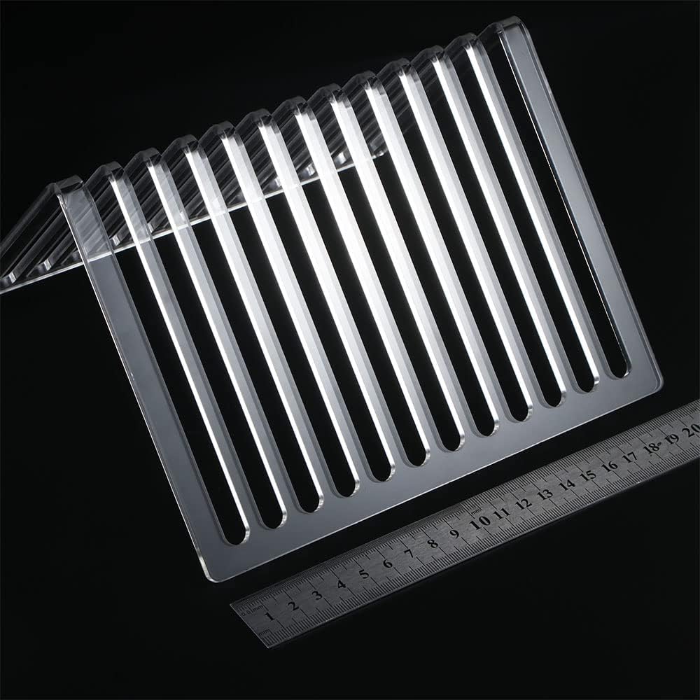 Leadigol Clear Acrylic Record Display Rack Magazine Rack, Triangle File Holder Acrylic Albums Holder Newspaper Holder Photography Props for Office Home
