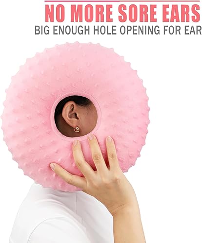 Vista 89 de Almohadas de perforación de oreja para dormir de lado con orificio para la oreja, almohadas de perforación CNH, soporte para aliviar el dolor