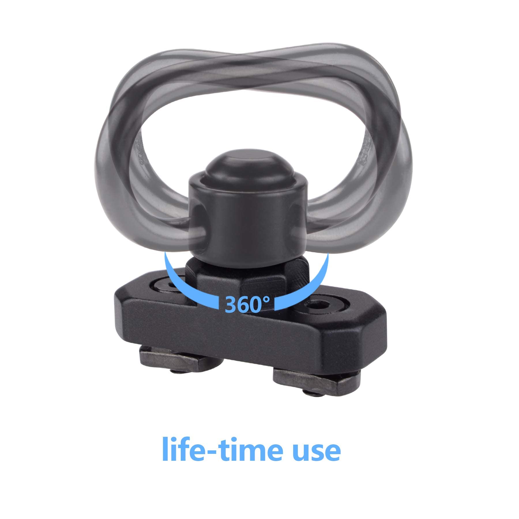 BOOSTEADY QD Schnell Detach Sling Swivel Riemenwirbel Two Point Sling Mount Zweipunkt Riemenhalterung mit Zubehör, 2 Stücke