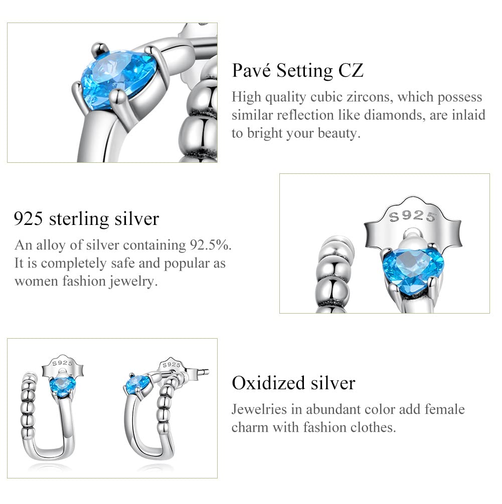 YCTTKDD 925 Sterling Silber Exquisite Doppelschicht-Ohrringe für Frauen Winzige geometrische Ohrstecker Schmuck Geschenk