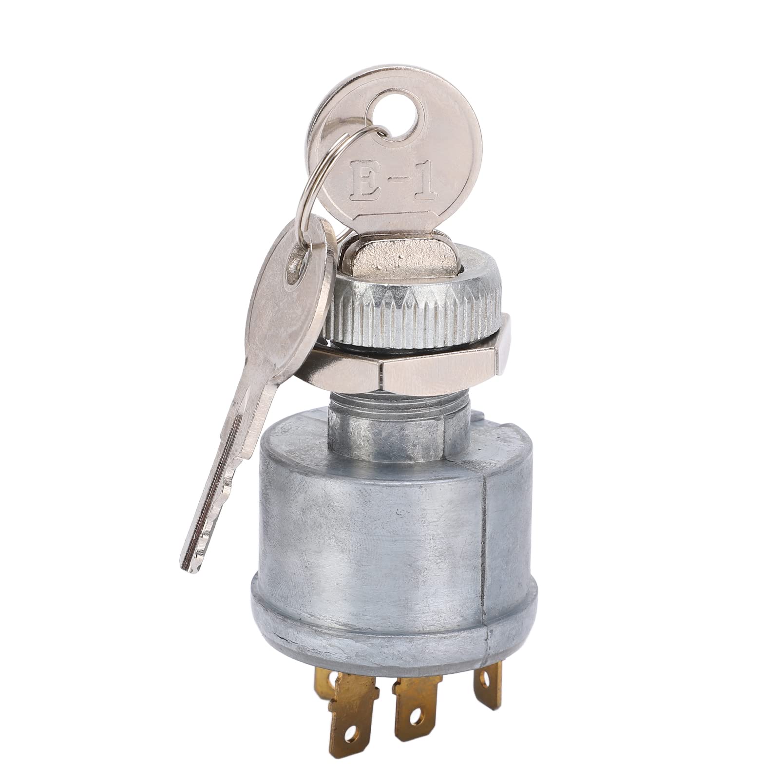 Interruttore Di Avviamento A Chiave Per EZGO TXT 1981+ - Ricambio 33639G01 - 4 Poli Con Luci - Metallico