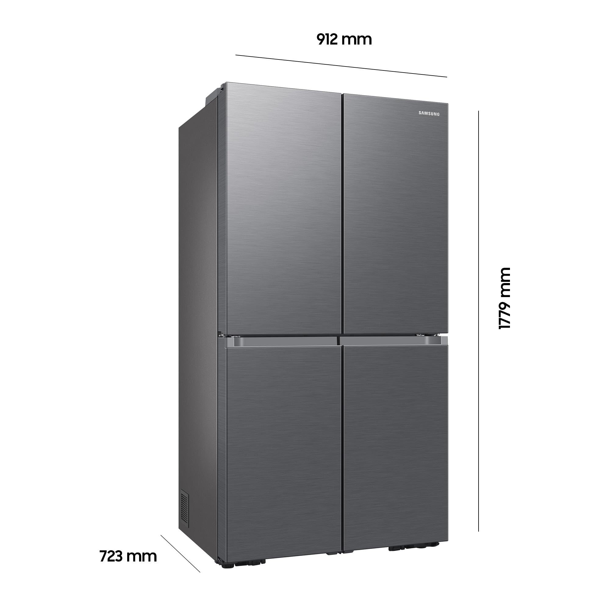 Samsung French-Door-Kühlschrank mit Gefrierfach, 178 cm, 649 l, AI Energy Mode (SmartThings), Auto Ice Maker, No Frost+, Edelstahl-Look, RF59C700ES9/EG