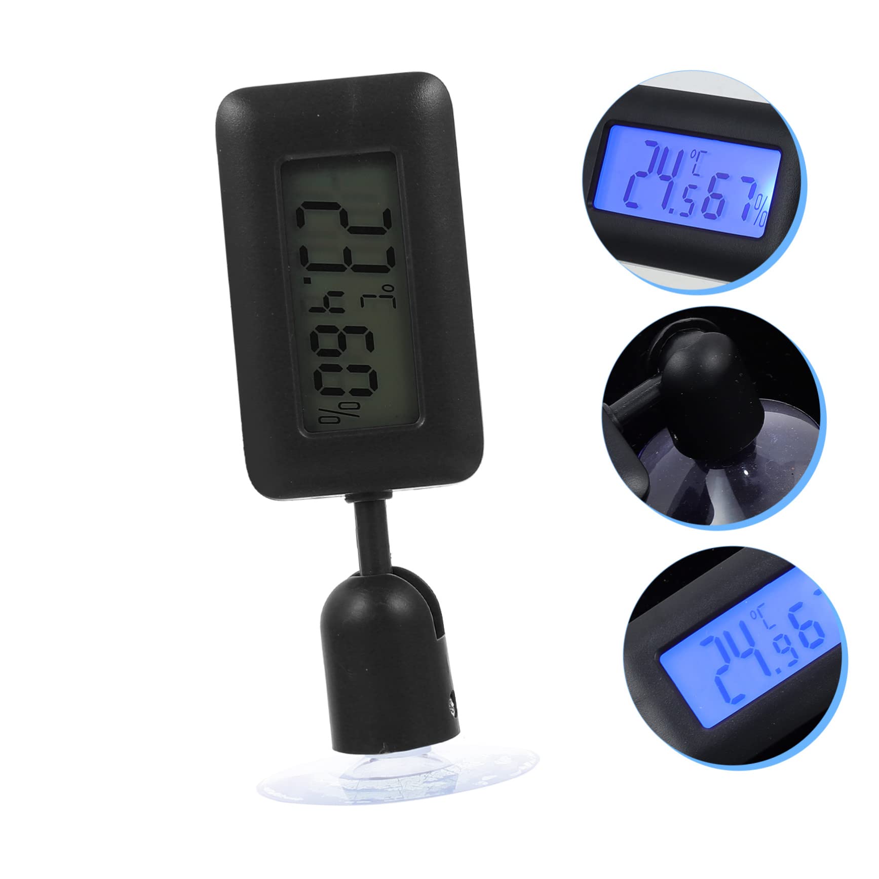 Yardwe 4stücke Reptilien Terrarium Thermometer Mit Saugnapf Drehbar Hygrometer Für Präzise Temperaturmessung Im Terrarium Aquarium Für Haustiere Einfache Installation Und Design