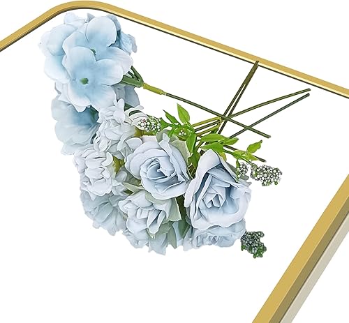 Miniatura 5 de FORBATH Espejo de longitud completa, espejo de cuerpo completo de 64 x 21 pulgadas, espejo de pie con marco dorado, para colocar de pie, para