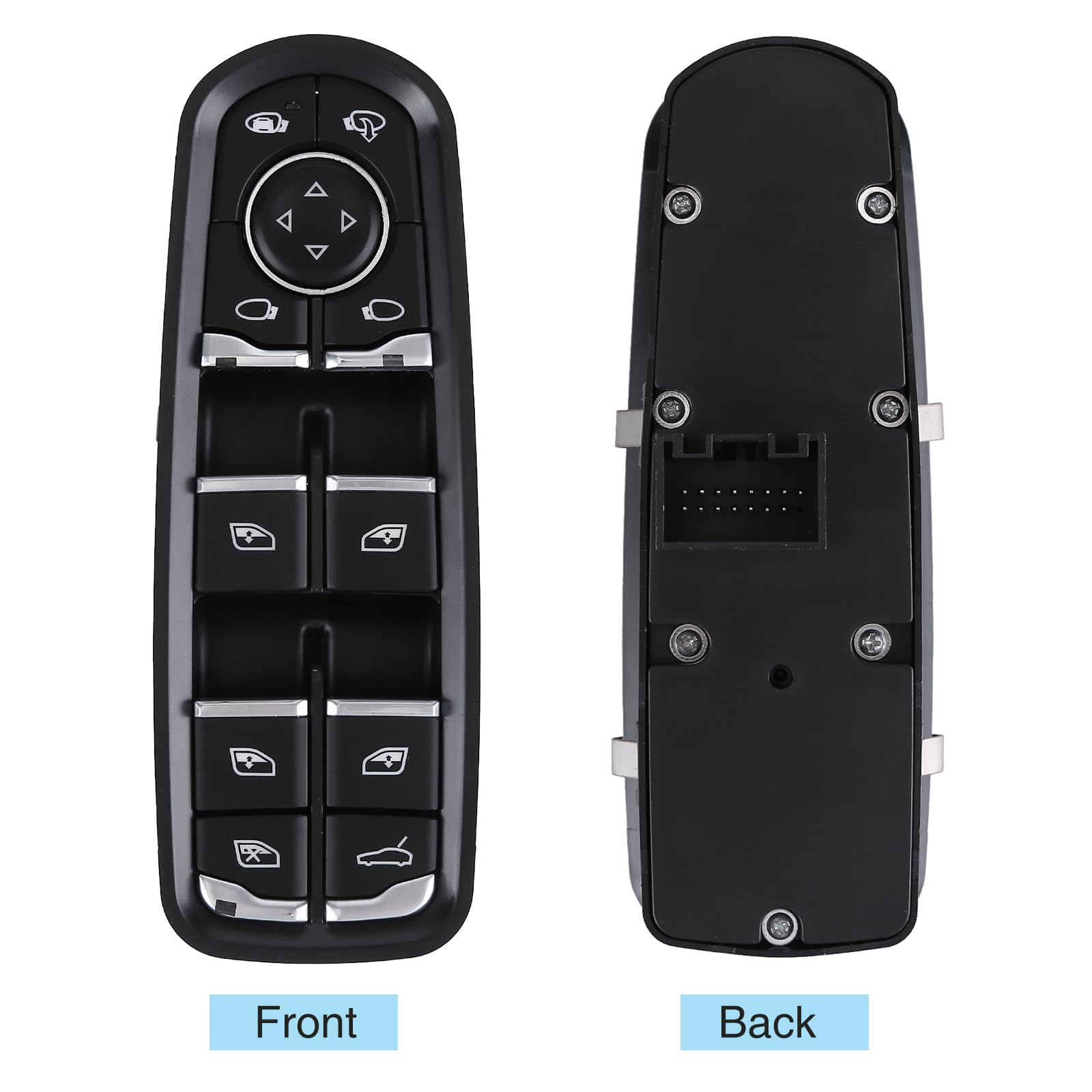 7PP959858AE Interrupteur de lève-vitre avant gauche pour Porsche Cayenne 92A Macan 2010-2021 Interrupteur principal 7PP 959 858 Q, 7PP959858Q, 7PP.959.858.A Interrupteur de lève-vitre électrique