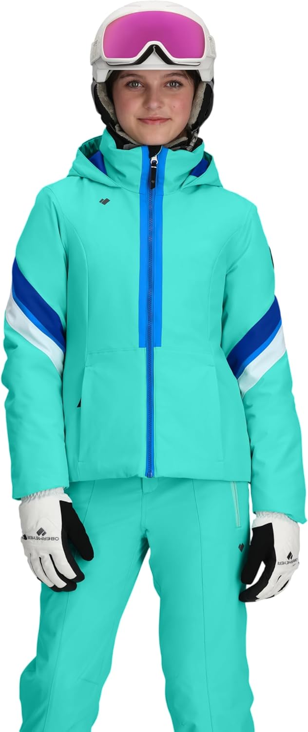 Obermeyer Girls Piper Ski Jacket, Insulated and Waterproof with Extended Wear System