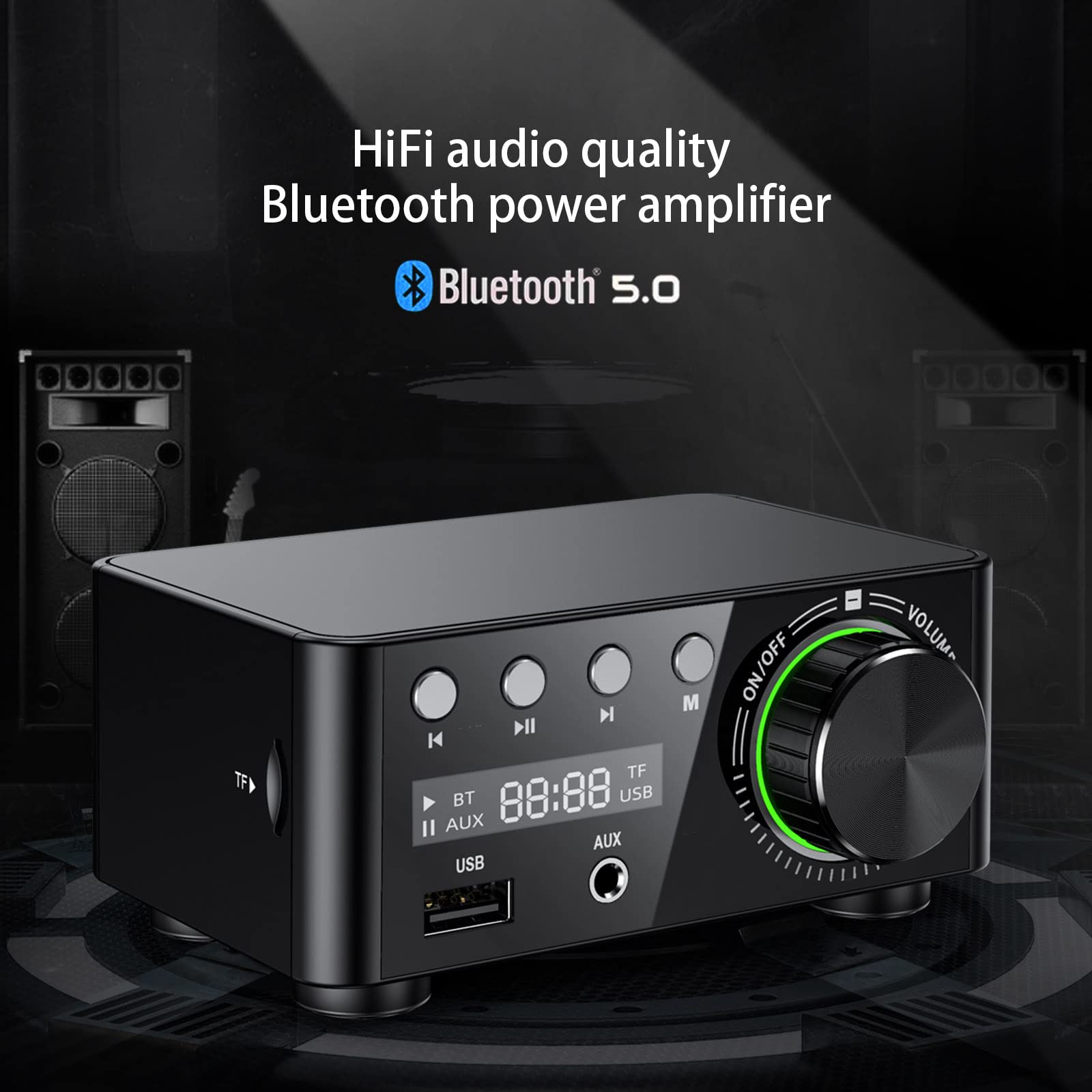 Topteng HiFi Mini Bluetooth 5.0 Digital Power Sound Amplifier Stereo Audio Receiver USB