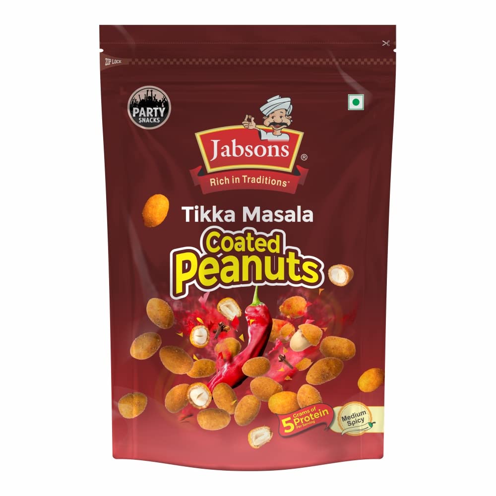 Tikka Masala Coated Peanuts 400g | Crunchy Protein-Rich Indian Snack | Masala Peanut I Perfect Munch for Any Time | Ready to eat snack