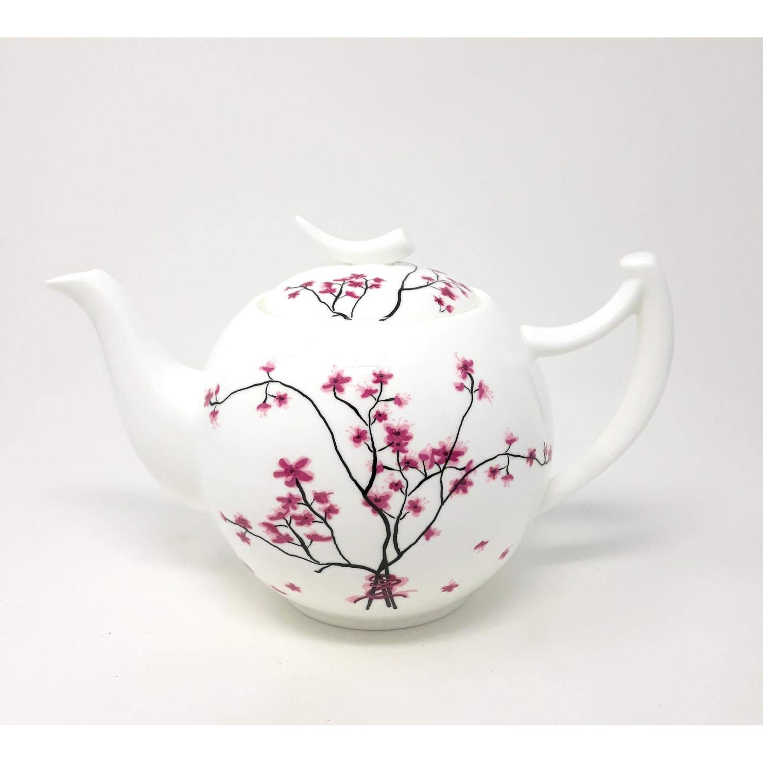 Teekanne Cherry Blossom weiß mit Kirschblüten 1,5 Liter Bone China TeaLogic