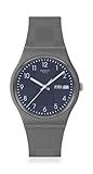 Swatch Unisex Casual Watch Grey Bio-sourced Quartz Tile DIAL