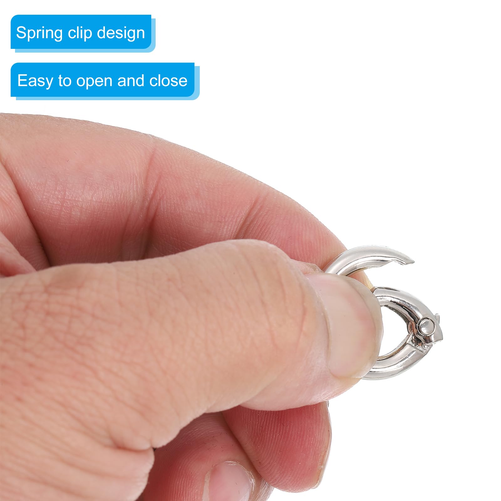 PATIKIL 13mm Spring O Ring Round Snap Clip - Image 4