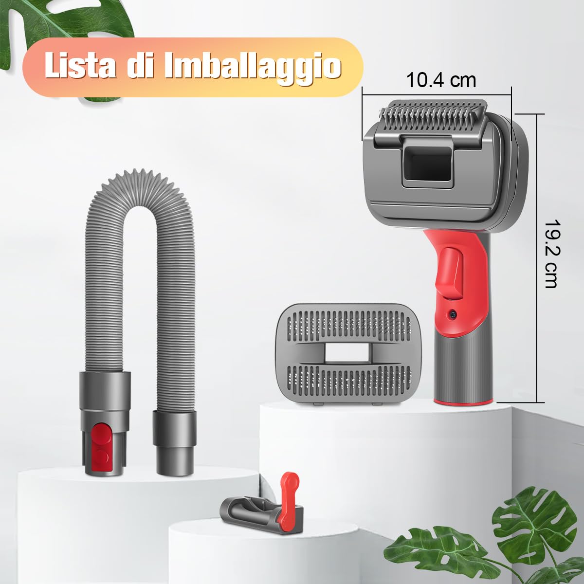 2-in-1 Spazzola di Aspirazione per Gatti e Cani Compatibile con Dyson Gen5 V15 V12 V11 V10 V8 V7, Ideale per Rimuovere Peli Sciolti, Forfora, Sottopelo e Grovigli