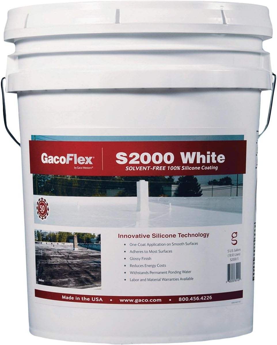 GacoFlex S2000 100% Silicone Roof Coating 5 Gallon Pail