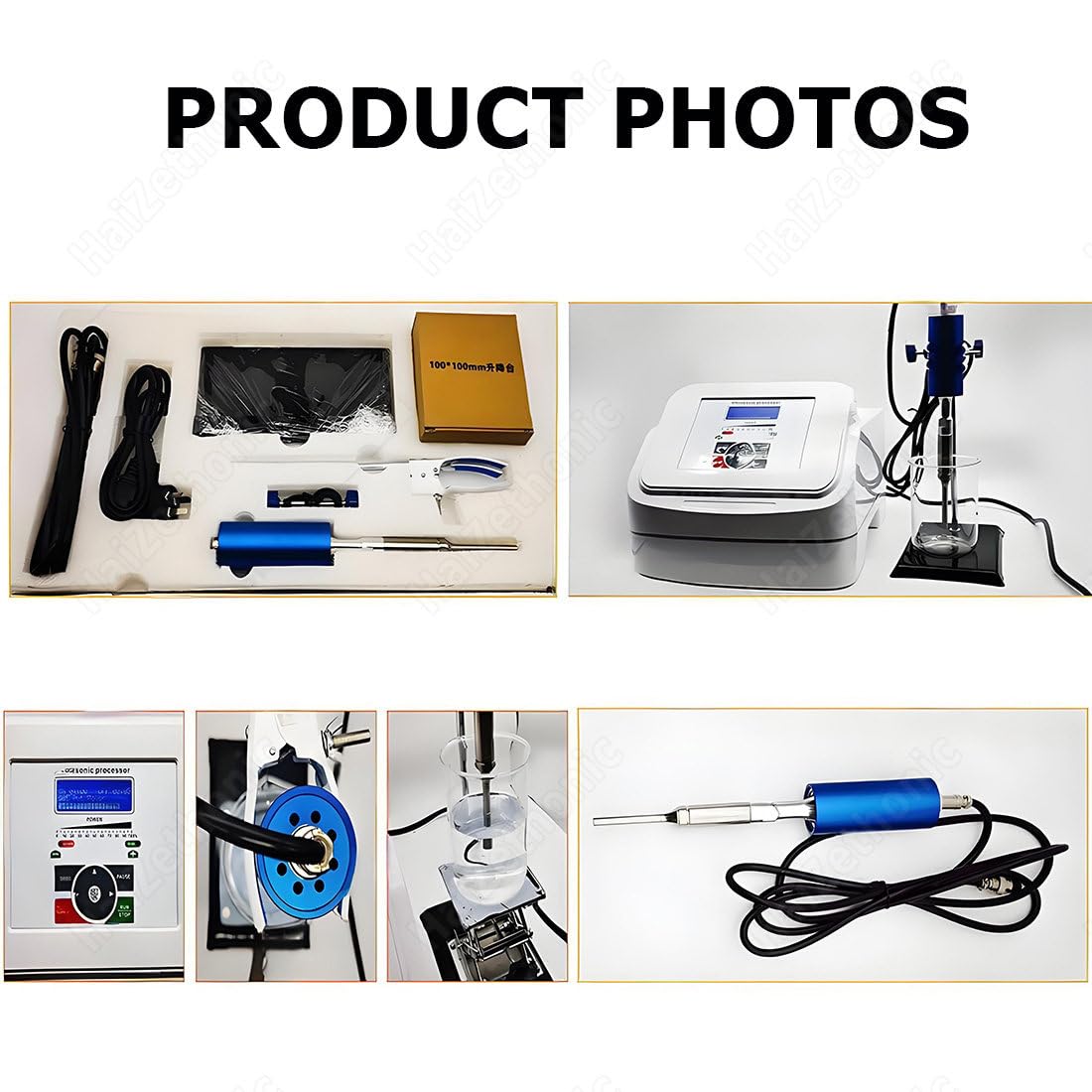 800w Professioneller Ultraschall Homogenisator,Labor Emulgator,Cell Disruptor,Digitale Steuerung,Timer 1s-99h Einstellbar,Für Flüssigemulgierung Und Dispersion 10mmprobe