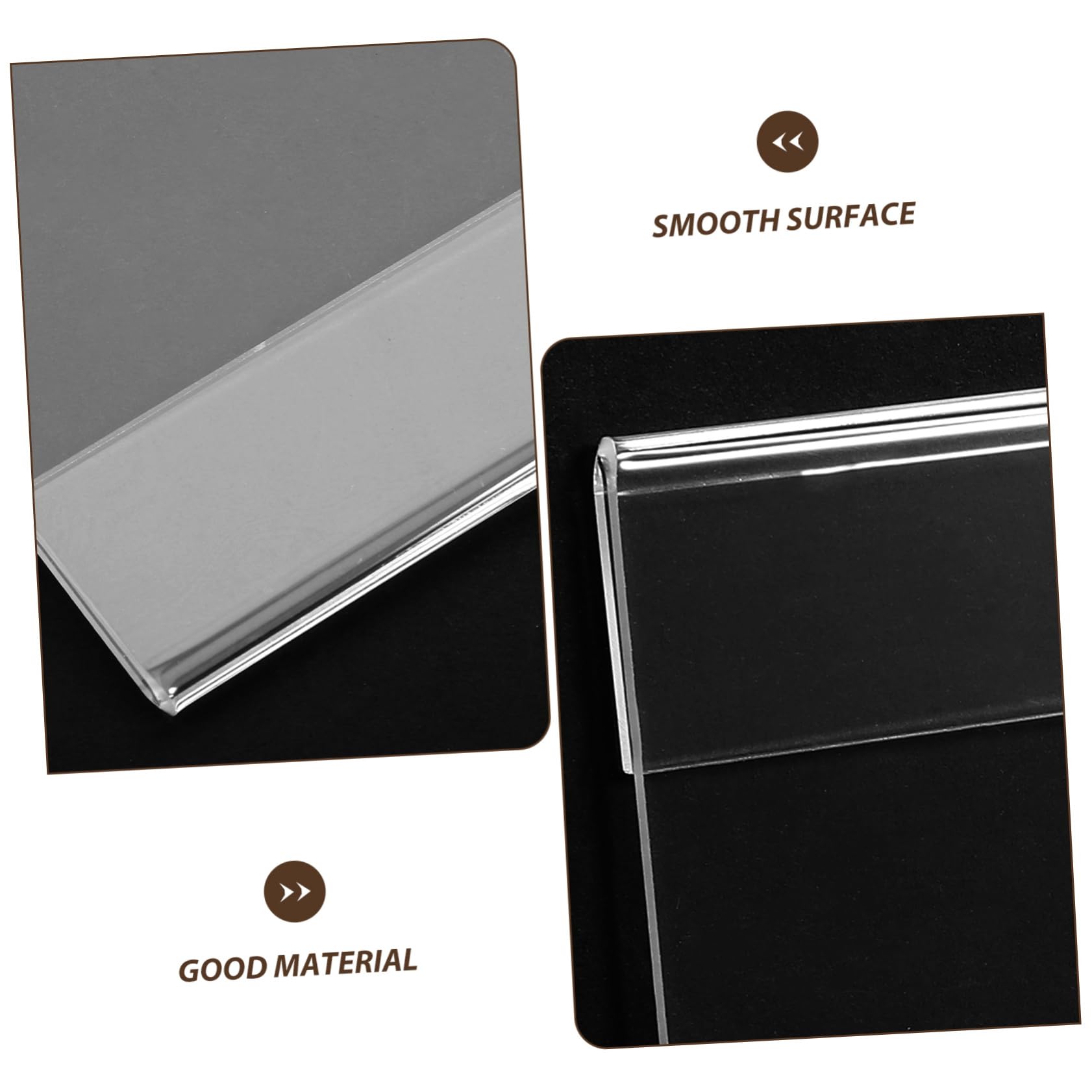 Preisschild-Halter aus Acryl, Weiß, einfache Entfernung für Restaurants und Büros, perfekt für nized Produktdisplays und Signa-Lösungen, 10 Stück