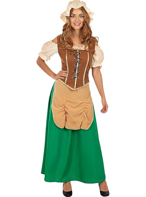 Foto 3 de 8 de Funidelia - Disfraz de tabernera medieval para mujer Edad Media, Campesino