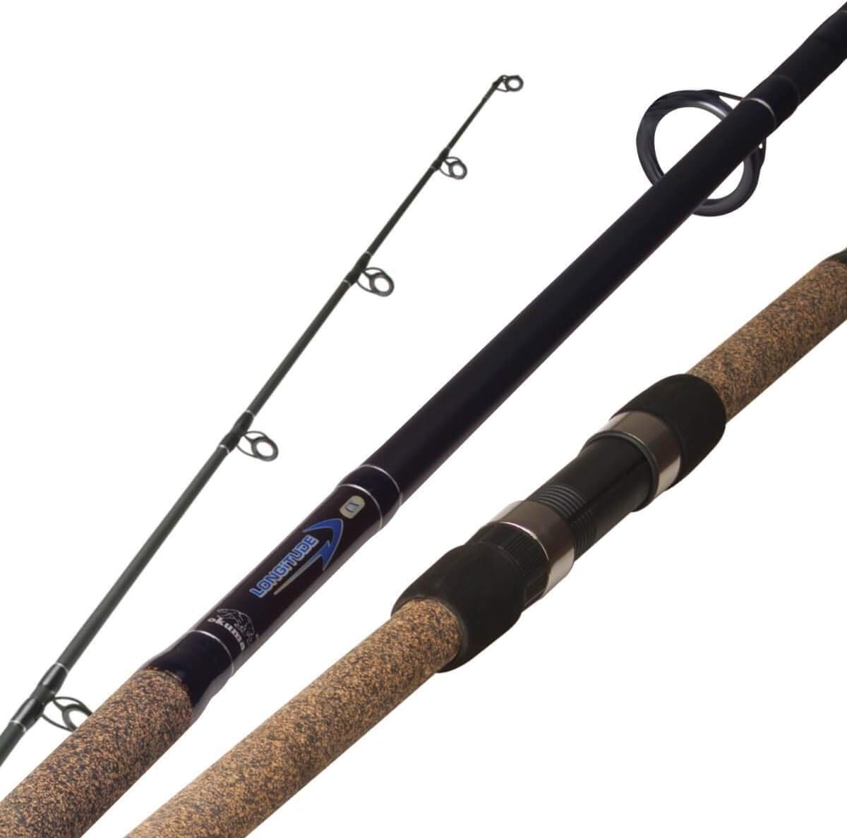 Okuma Longitude Surf Graphite Rods (Large, Black/Blue/Silver)