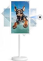 cooboom 22-Inch Portable TV on Wheels: 1080p Rotatable Touch Screen, Android 13, 13MP Camera, 6-8H Battery, 6GB+128GB