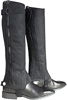 Vista 9 de HORZE Amara Polainas ecuestres para equitación inglesa unisex para niños Par de polainas con cremallera de cuero sintético Tabla de tallas