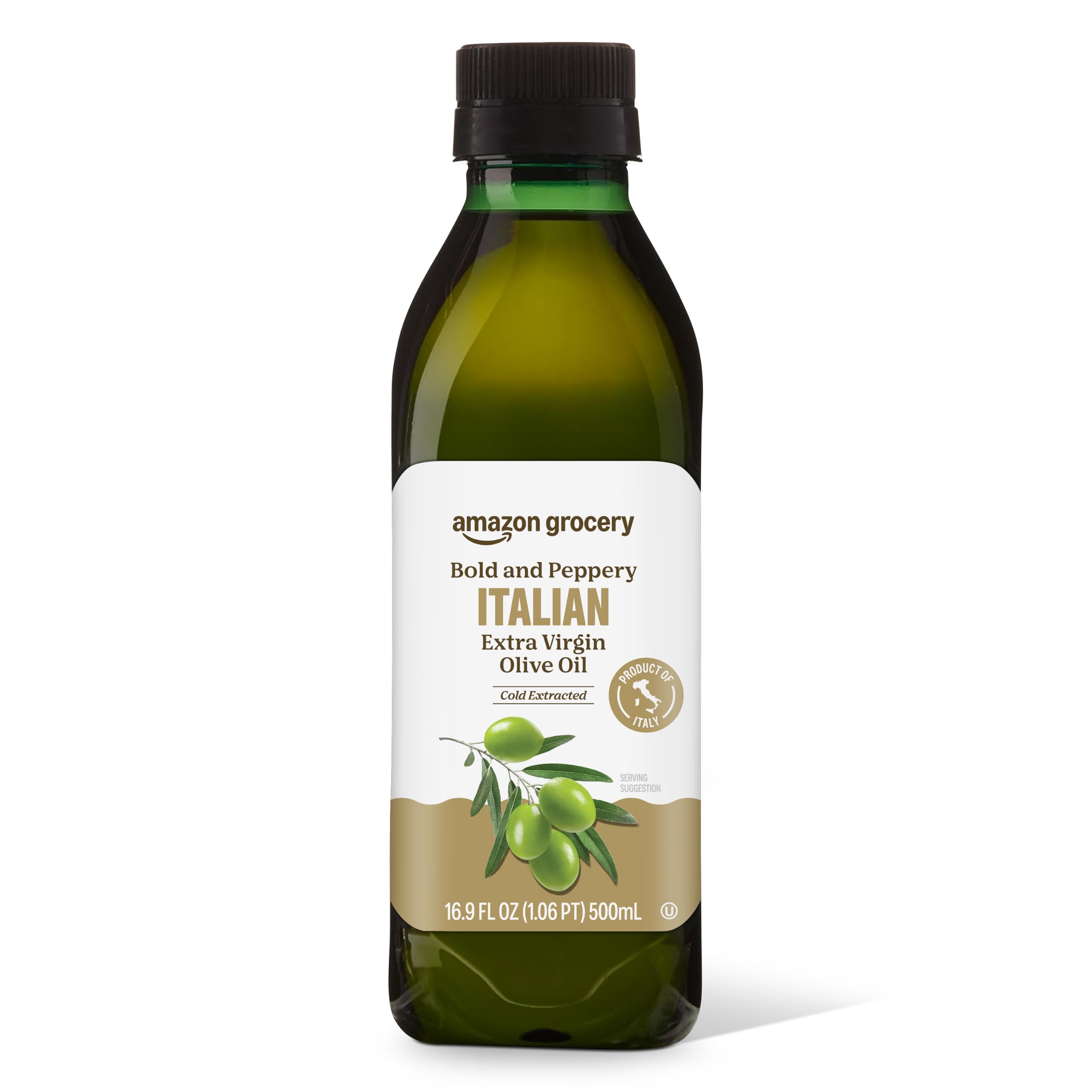 Amazon Grocery, Italian Extra Virgin Olive Oil, First Cold Pressed, 16.9 Fl Oz