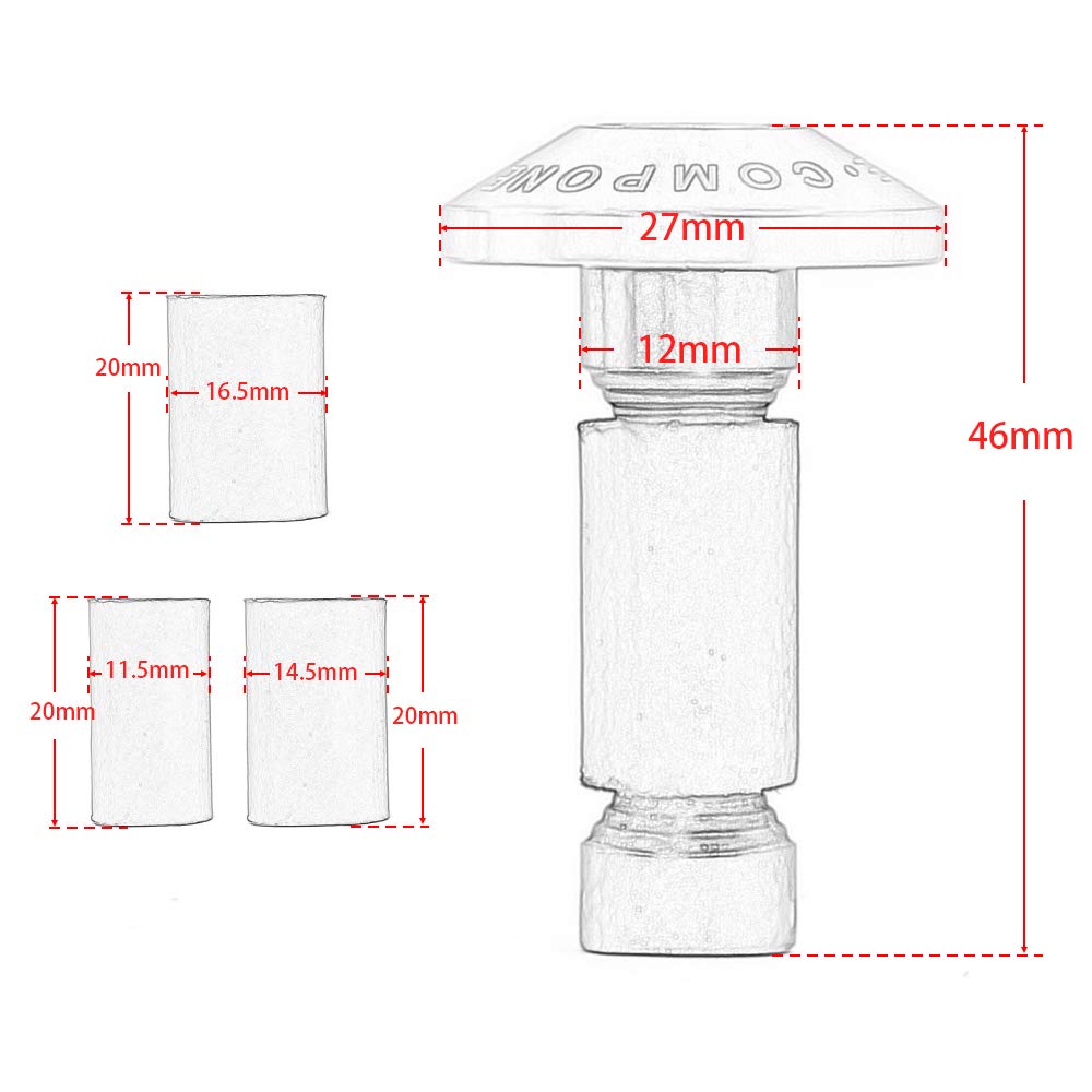 Ø22mm (7/8") Contrappesi per manubrio,Set Moto Manubrio Blocco Manopole Tappo Alluminio universali Tappi Manubrio Mtb Bici,Blu