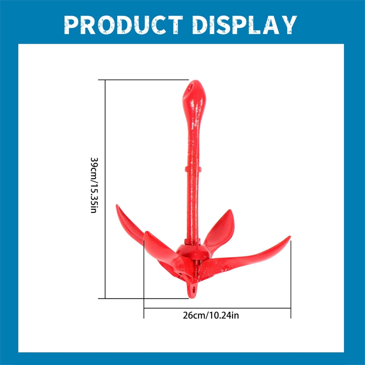 Silscvtt Marine Kayak Anchor Kit Folding Grapnel Boat Anchor Kit Kayak Fishing Accessories for Small Boats Canoe Boards