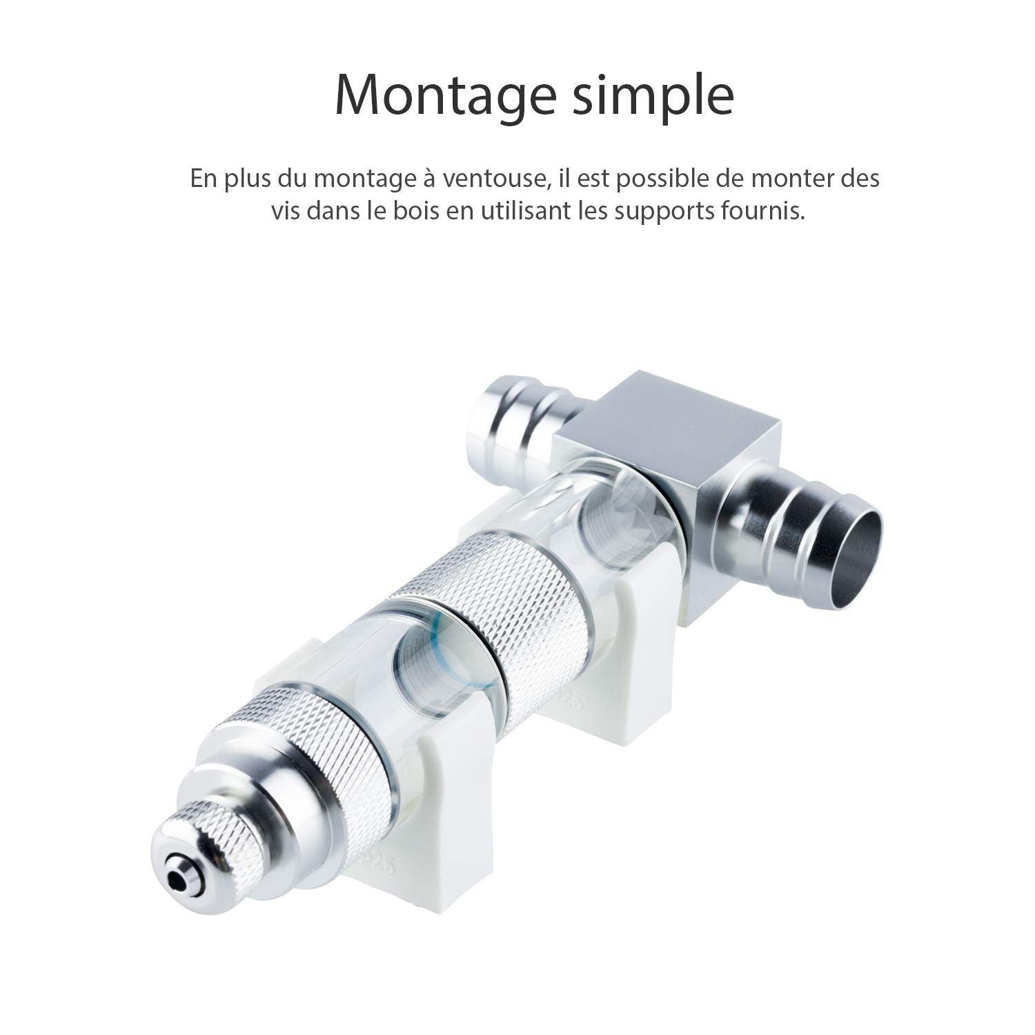 Q-Grow Diffuseur intégré de CO2 à réacteur externe - 22/16 mm Acier inoxydable