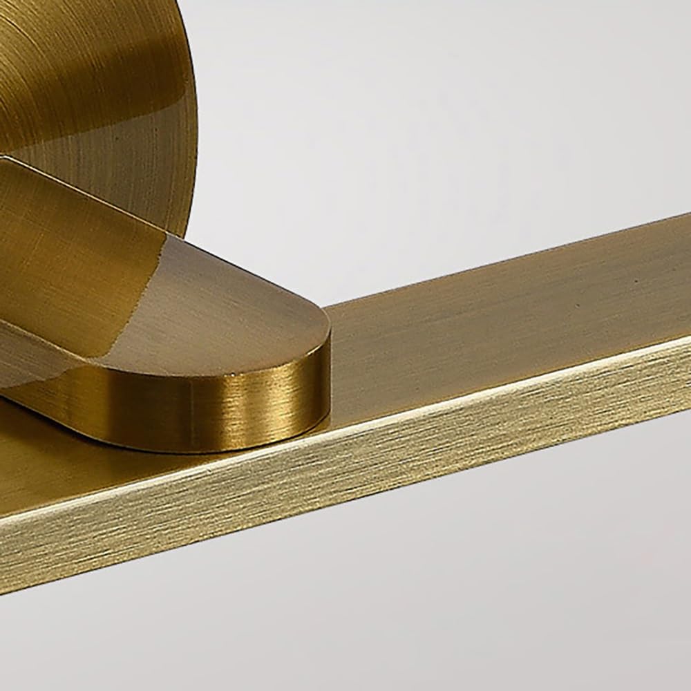 Lampada Specchio LED Moderna, Applique Bagno Orizzontale Minimalista Luce per Specchio Alluminio Lineare per Trucco Rasatura(Gold(4000K),50cm/19.68in)
