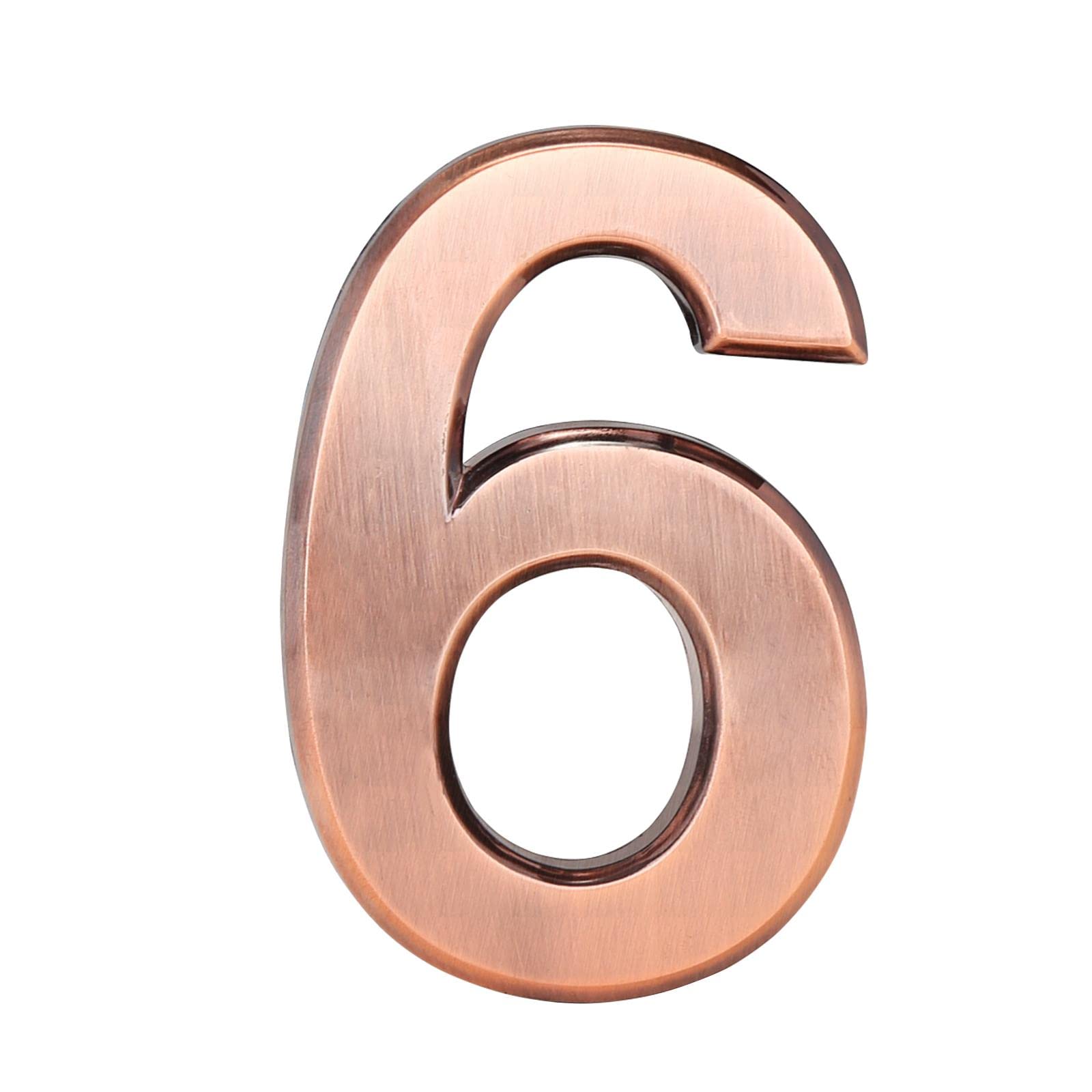 32nd Bronze Effect ABS Plastic Door Number with Self Adhesive Back 7.5CM - Bronze - 6