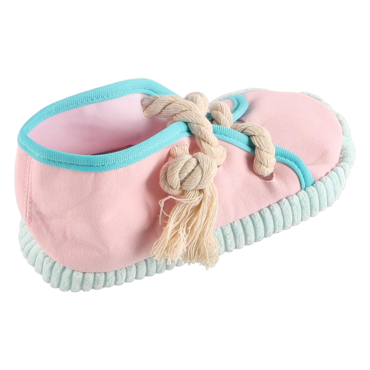 Tiardey Durable Dog Squeaky Games Shoes-Shaped Interactive Games with Squeakers for Small Medium and Large Dogs Boredom (Pink) - Image 2